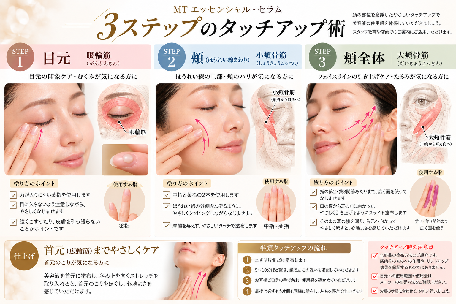 MTエッセンシャル・セラム 3ステップのタッチアップ術